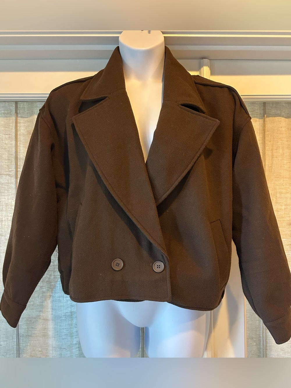 Steve Madden Chocolate Brown cropped jacket NWOT